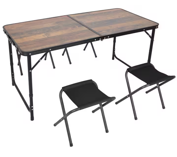 Stół kempingowy i 4 stołki składane w walizkę